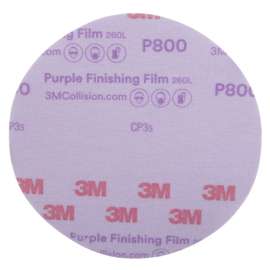 7100122792 Hookit™ Purple Finishing Film Abrasive Disc 260L, 30670, 6 in, P800, 50 discs per carton, 4 cartons per case