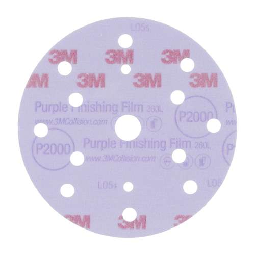 7100123049 Hookit™ Finishing Film Abrasive Disc 260L, 51304, 6 in, Dust Free, P2000, 50 discs per carton, 4 cartons per case