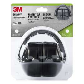 7100130331 90563G1-DC Lawn & Garden Folding Earmuff, 90563-LG3DC, Black, 3 earmuff/cs
