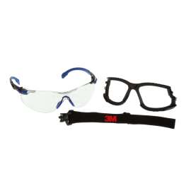 7100131819 S1107SGAF-KT Solus™ 1000-Series Safety Glasses S1107SGAF-KT, Kit, Foam, Strap, BLU/BLK, Indoor/Outdoor GRY Scotchgard™ Anti-Fog Lens, 20 EA/Case