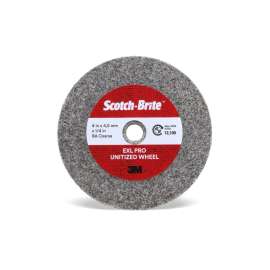 7100136383 Scotch-Brite™ EXL PRO Unitized Wheel, EX-UW, 8A Coarse, 8 in x 4.5 mm x 1 in, 10 ea/Case