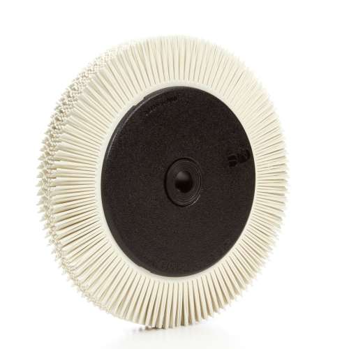 7100138334 Scotch-Brite™ Radial Bristle Brush, 8 in x 1 in x 1-1/4 in 120 with Flange, 2 ea/Case