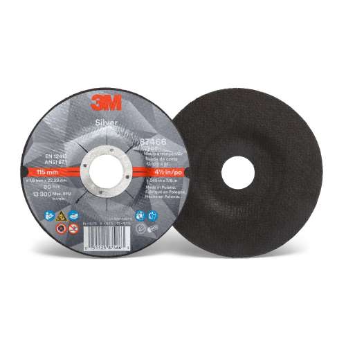 7100139230 Silver Cut-Off Wheel, 87466, T27, 4.5 in x .045 in x 7/8 in, 50 ea/Case