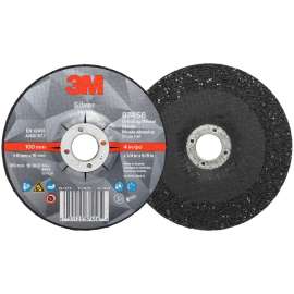 7100141076 Silver Depressed Center Grinding Wheel, 87456, T27, 4 in x 1/4 in x 5/8 in, 10/Carton, 20 ea/Case