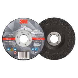 7100141079 Silver Depressed Center Grinding Wheel, 87453, T27, 4.5 in x 1/4 in x 7/8 in, 10/Carton, 20 ea/Case