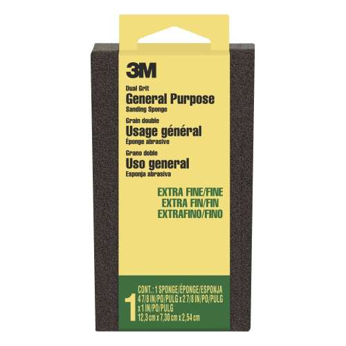 7100141260 General Purpose Sanding Sponge DSXF-F-ESF-10, 2 7/8 in x 4 7/8 in x 1 in, Extra Fine/Fine, 10 ea/cs