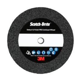 7100143461 Scotch-Brite™ Deburr & Finish Pro Unitized Wheel, DP-UW, 2S Fine, 2 in x 1/2 in x 1/4 in, 30 ea/Case