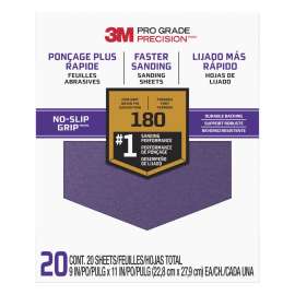 7100149989 Pro Grade Precision™ Faster Sanding Sanding Sheets 180 grit Fine, 27180TRI-20, 9 in x 11 in, 20/pk