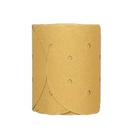 7100152674 Stikit™ Gold Disc Roll Dust Free, 01643, 6 in, P80, 125 discs per roll, 10 rolls per case