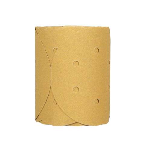 7100152674 Stikit™ Gold Disc Roll Dust Free, 01643, 6 in, P80, 125 discs per roll, 10 rolls per case