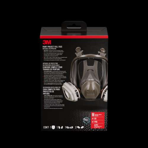 7100153583 68P71P1-DC Full Face Paint Project Respirator, 68P71P1-DC, Size Medium, 1 each/pack, 2 packs/case