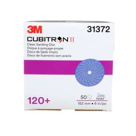 7100155360 Cubitron™ II Hookit™ Clean Sanding Abrasive Disc, 31372, 6 in, 120+ grade, 50 discs per carton, 4 cartons per case