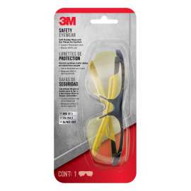 7100158607 90211-HV6-NA Safety Eyewear Amber Comfort 90211-HV6-NA, Black Frame Yellow Accent, AF & Scratch Resistant Lens, 6 ea/case