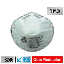7100159225 8246H1-C Household Cleanser Odor Respirator, 8246H1-C, 1 each/pack, 12 packs/case