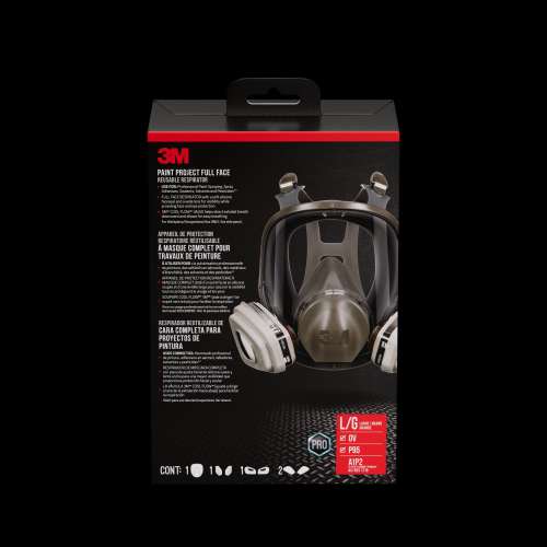 7100159316 69P71P1-DC Full Face Reusable Paint Project Respirator OV/P95, 69P71P1-DC, Large, 1 each/pack, 2 packs/case