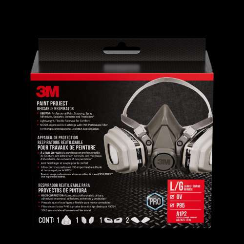 7100159322 6311P1-DC Performance Paint Project Respirator OV/P95, 6311P1-DC, Size Large,1 each/pack, 4 packs/case