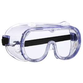 7100160477 91252P1-DC Goggle Chemical Splash, 91252P1-DC, Black Strap, Clear Lens, 10/case