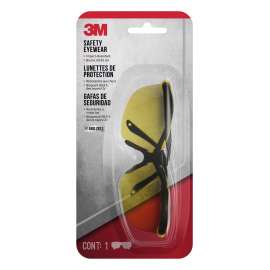 7100160761 90966H1-C Safety Eyewear Anti-Scratch, 90966H1-C, Black, Amber Lens, 12/case