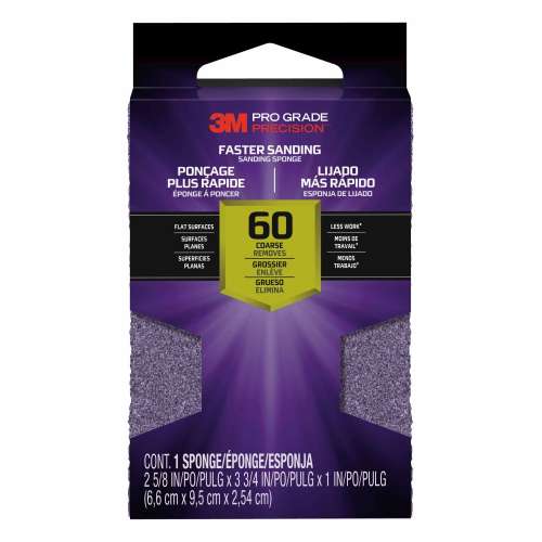 7100169978 Pro Grade Precision™ Faster Sanding Block Sponge, 24000TRIP-M-B, 2 5/8 in x 3.75 in x 1 in, Coarse, 12/cs