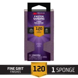 7100170031 Pro Grade Precision™ Faster Sanding Sanding Block Sponge, 24001PGP-F-B, 2.5 in x 4.5 in x 1 in, 120 grit, Fine, 12/cs