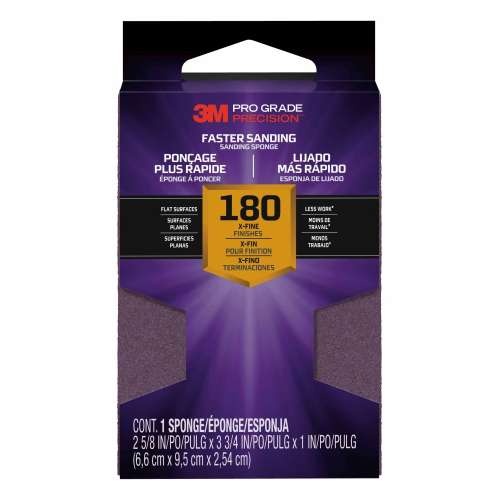 7100170054 Pro Grade Precision™ Faster Sanding Block Sponge, 24002TRIP-XF-B, 2 5/8 in x 3.75 in x 1 in, X-Fine, 12/cs