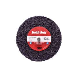 7100173798 Scotch-Brite™ Clean and Strip XT Pro Disc, XO-DC, SiC Extra Coarse, Purple, 4 in x 1 in x 1/4 in, 2 Ply Shaft Mount, 10 ea/Case