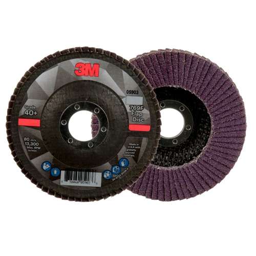 7100177446 Flap Disc 769F, 40+, T27, 4-1/2 in x 7/8 in, 10 ea/Case
