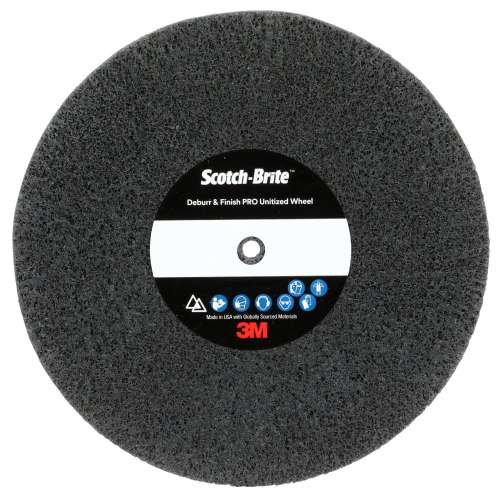7100179927 Scotch-Brite™ Deburr & Finish Pro Unitized Wheel, DP-UW, 2S Fine, 6 in x 1/2 in x 1/2 in, 4 ea/Case