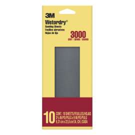 7100180757 Wetordry™ Sandpaper 5926-18-CC, 3 2/3 X 9 in, 3000 grit, 10 sheets/pk, 18 pks/case