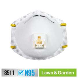 7100182264 8511G2-DC-PS Lawn & Garden Valved Respirator 8511G2-DC-PS, 2 each/pack, 3 packs/case