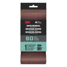 7100188482 Rapid Removal 4 x 24 inch Power Sanding Belt, 60 grit, Belt4x241pk60, 1 pk, 10/case