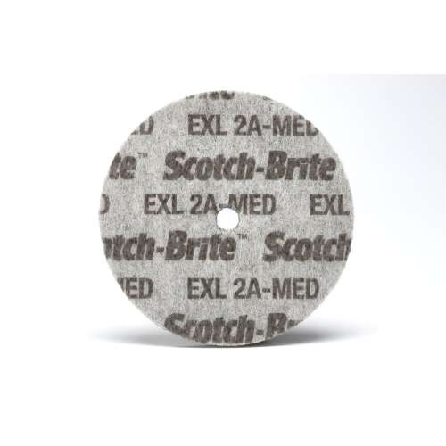 7100188509 Scotch-Brite™ EXL Unitized Wheel, XL-UW, 2A Medium, 3 in x 3/8 in x 1/4 in, 10 ea/Case