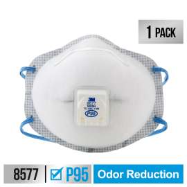 7100189852 8577P1-C-PS Paint Odor Valved Respirator, 8577P1-C-PS, 1 ea/pk, 6 pks/cs