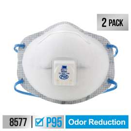 7100189894 8577C2-DC-PS Chemical Odor Valved Respirator, 8577C2-DC-PS, 2 eaches/pack, 6 packs/case