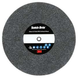7100191159 Scotch-Brite™ Deburr & Finish Pro Unitized Wheel, DP-UW, 6C Medium+, 6 in x 1/4 in x 3/8 in, 8 ea/Case