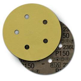 7100192497 Hookit™ Paper Disc 236U, P80 C-weight, 5 in x NH, D/F 5HL, Die 500FH