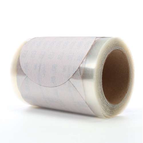 7100194265 Microfinishing PSA Film Disc Roll 366L, 180 Mic 3MIL, Type D, 8 in x NH, Die 800L, 125 Discs/Roll