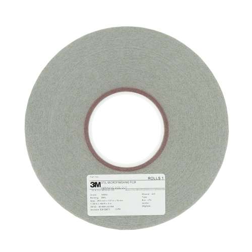 7100194993 Microfinishing Film Roll 373L, 40 Mic 5MIL, Type 2, Blue, 1.791 in x 900 ft x 2 in (45.5mmx274.25m), Plastic Core, ASO, ERMB