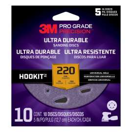 7100202878 Pro Grade Precision™ Ultra Durable Universal Hole Sanding Disc DUH5220TRI-10I, 5 inch UH, 220, 10/pack