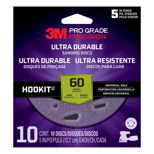 7100202879 Pro Grade Precision™ Ultra Durable Universal Hole Sanding Disc DUH560TRI-10I, 5 inch UH, 60, 10/pack