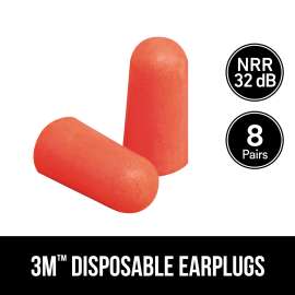 7100202886 92077H8-DC Disposable Earplugs, 92077H8-DC, 8 pairs/pack, 20 packs/case