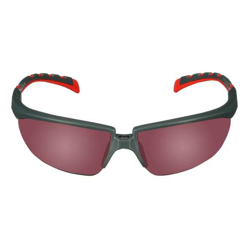 7100203162 S2024AS-RED Solus™ 2000 Series, S2024AS-RED, Gray/Red Temples, Red MirrorAnti-Scratch lens, 20ea/cs
