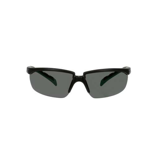 7100203188 S2030AS-BLK Solus™ 2000 Series, S2030AS-BLK, Black/Green Temples, IR 3.0 GrayAnti-Scratch lens, 20ea/cs