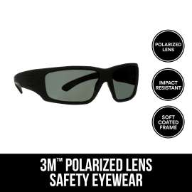 7100203563 90214H1-VDC Safety Eyewear 90214H1-VDC Polarized, Blk Frame, Scratch ResistantLens, 5/cs