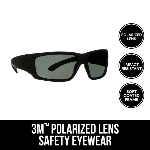 7100203563 90214H1-VDC Safety Eyewear 90214H1-VDC Polarized, Blk Frame, Scratch ResistantLens, 5/cs