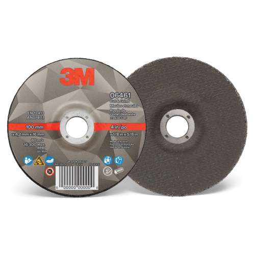 7100212647 Cut & Grind Wheel, 06461, 36+, T27, 4 in x 1/8 in x 5/8 in, 10/Pac, 20 ea/Case