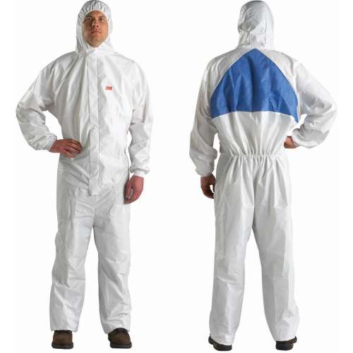 7100213296 4540+BLK-3XL Protective Coverall 4540+ White & Blue Type 5/6 Size 3XL, 25 EA/Case