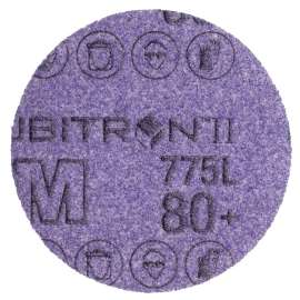 7100214887 Cubitron™ II Stikit™ Film Disc 775L, 80+, 4 in x 1/2 in, Ninja, Linered, Die 400DN, 25/Pac, 500 ea/Case