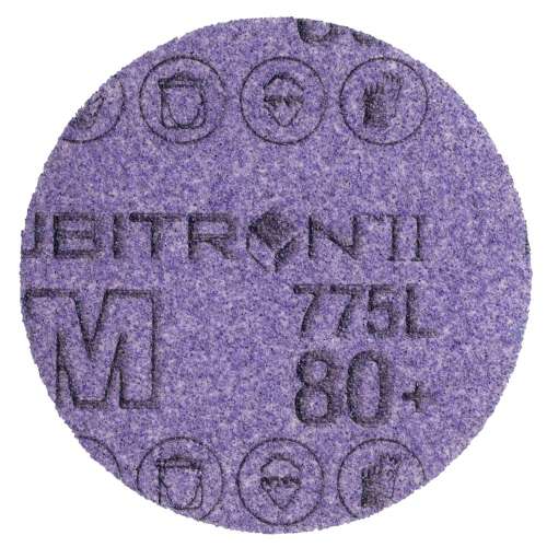 7100214887 Cubitron™ II Stikit™ Film Disc 775L, 80+, 4 in x 1/2 in, Ninja, Linered, Die 400DN, 25/Pac, 500 ea/Case