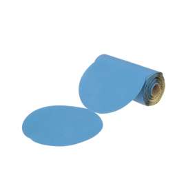 7100215729 Stikit™ Blue Abrasive Disc Roll 36210, 6 in, 320 Grade, 100 Discs/Roll, 5 Rolls/Case